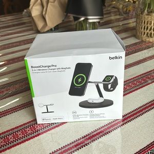 3 in 1 wireless charger for iphone, apple watch, and airpods with magsafe.